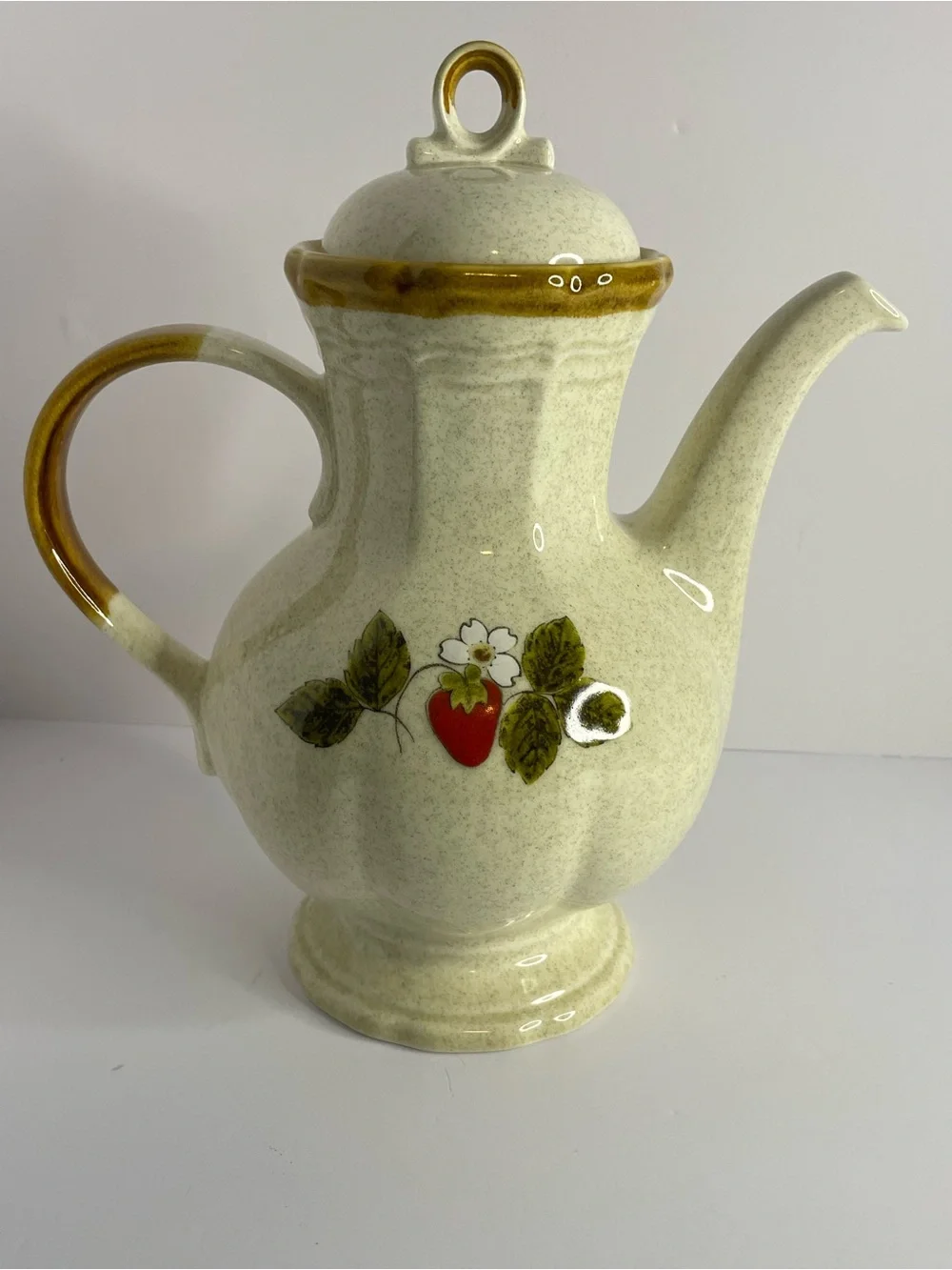 Vintage Mikasa Strawberry Festival Coffee Pot with Lid EB 801